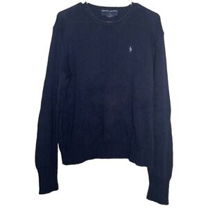 Ralph Lauren Polo Sport Sweater Pullover Men's Large Blue Logo Golf Activewear